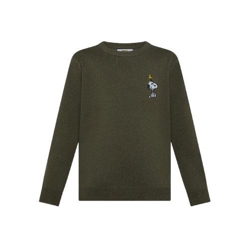 Maglione in misto lana con patch peanuts