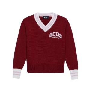 Maglione scollo a v con logo