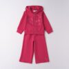 Completo felpa con zip e cappuccio e pantalone