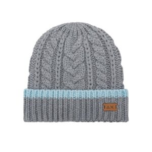 Cappello in misto lana a trecce con risvolto