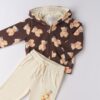 Completo felpa con orsetti e pantalone con coulisse