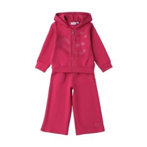Completo felpa con zip e cappuccio e pantalone