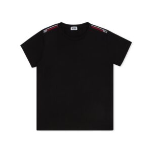 T-shirt mezza manica con banda logata sulle spalle