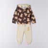 Completo felpa con orsetti e pantalone con coulisse