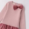 Vestito in maglia lurex e balza in tulle