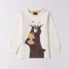 T-shirt manica lunga con stampa orso