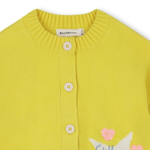 Cardigan tricot con stella e righe