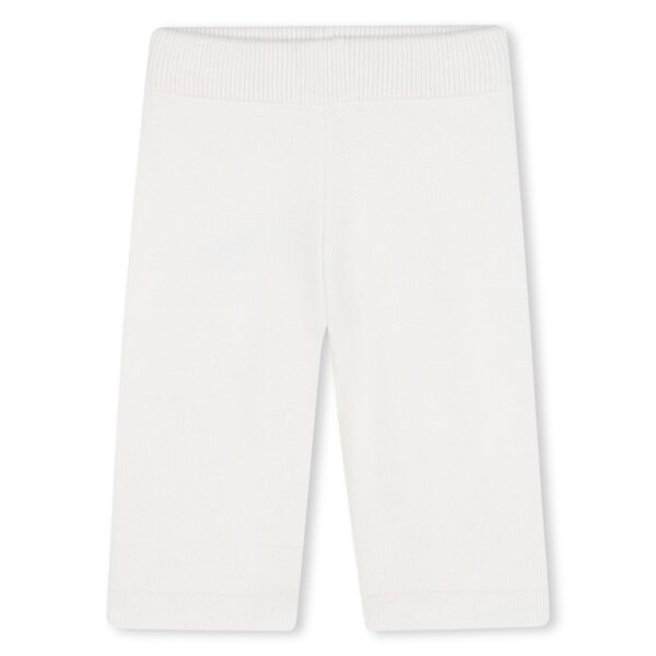 Completo in maglia maglione fantasia cuori e pantalone