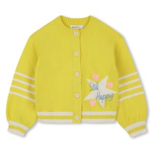 Cardigan tricot con stella e righe
