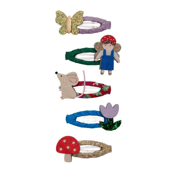 Pacchetto 5 fermagli clic clac topino