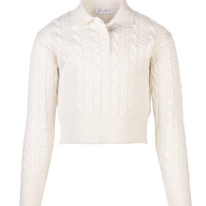 Maglione trecce con colletto