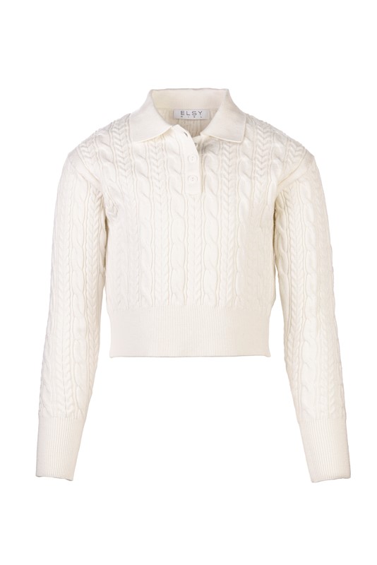 Completo polo con trecce e pantalone in eco pelle