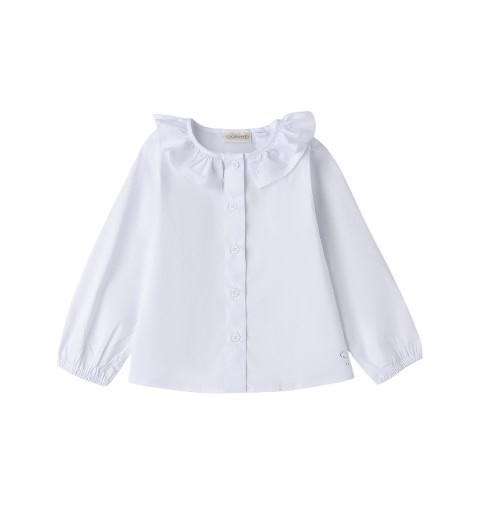 Camicia con colletto ed elastico alla manica