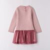 Vestito in maglia lurex e balza in tulle