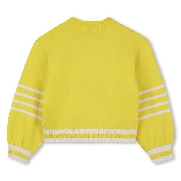 Cardigan tricot con stella e righe