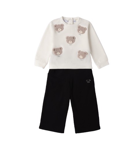 Completo felpa con orsetti e pantalone