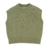 Completo gilet con ricamo e pantagonna a quadri
