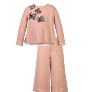 Completo in maglia con farfalle