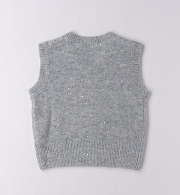 Gilet con pailettes e trecce