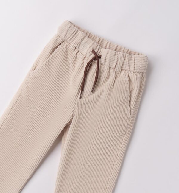 Pantalone in velluto con coulisse