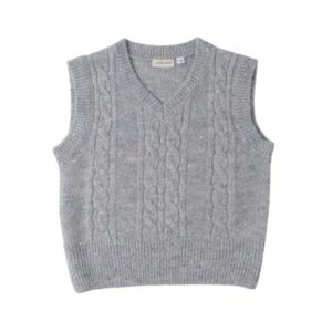 Gilet con pailettes e trecce