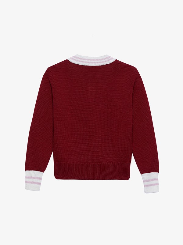Maglione scollo a v con logo