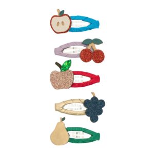 Pacchetto 5 fermagli clic clac frutta