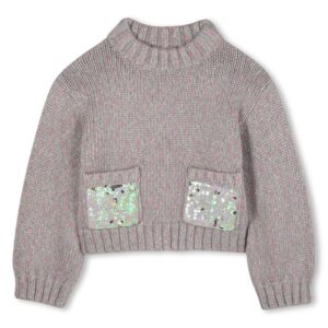 Maglione con tasche pailettees