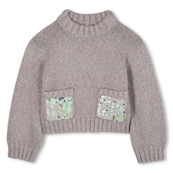 Maglione con tasche pailettees