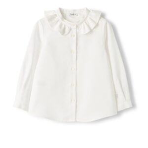 Camicia manica lunga con colletto volant