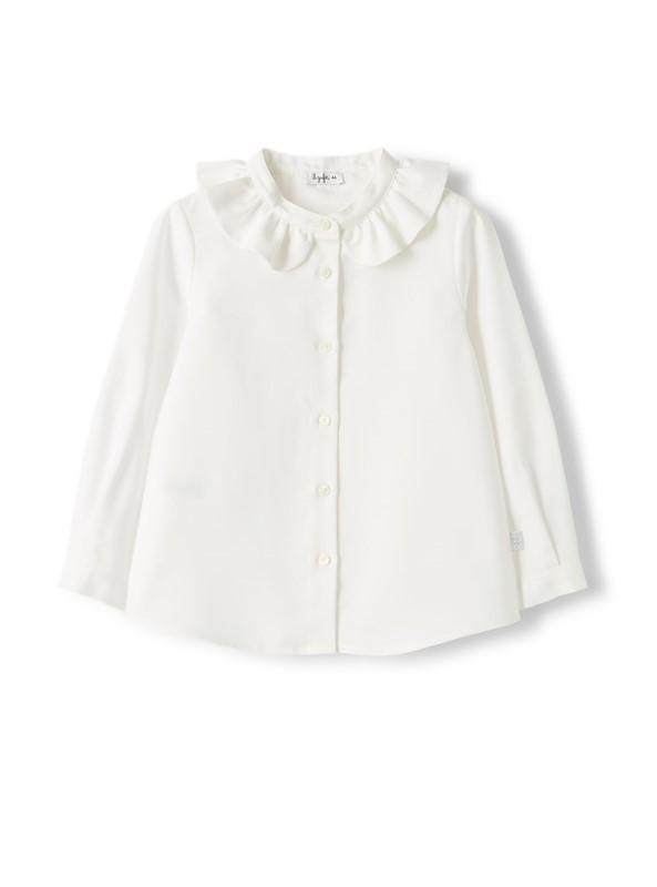 Camicia manica lunga con colletto volant