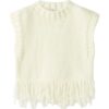 Gilet in maglia con frange