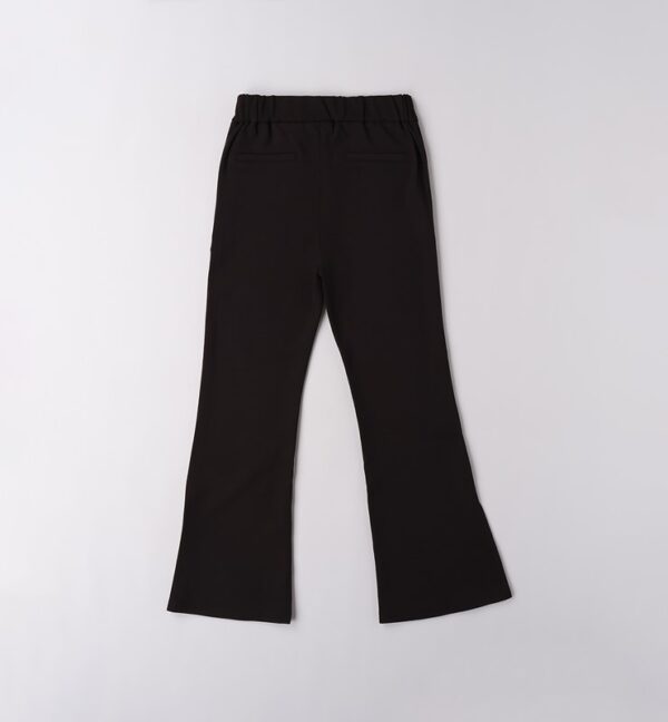 Pantalone a zampa in punto milano con catena