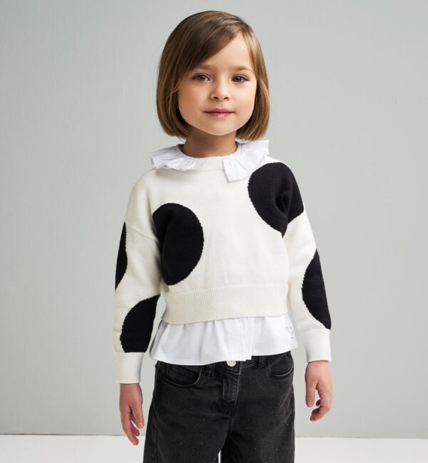Maglione con maxi pois