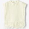 Gilet in maglia con frange