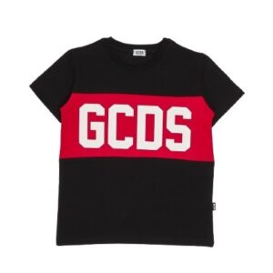 T-shirt mezza manica con stampa maxi logo