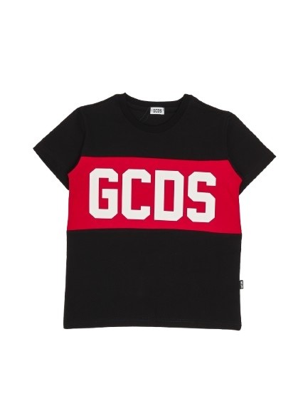 T-shirt mezza manica con stampa maxi logo