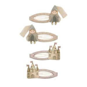Pacchetto 4 fermagli clic clac principessa