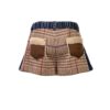 Completo felpa con bambolina e short jeans e pied de poule