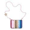 Borsetta a righe multicolor