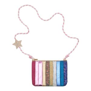 Borsetta a righe multicolor
