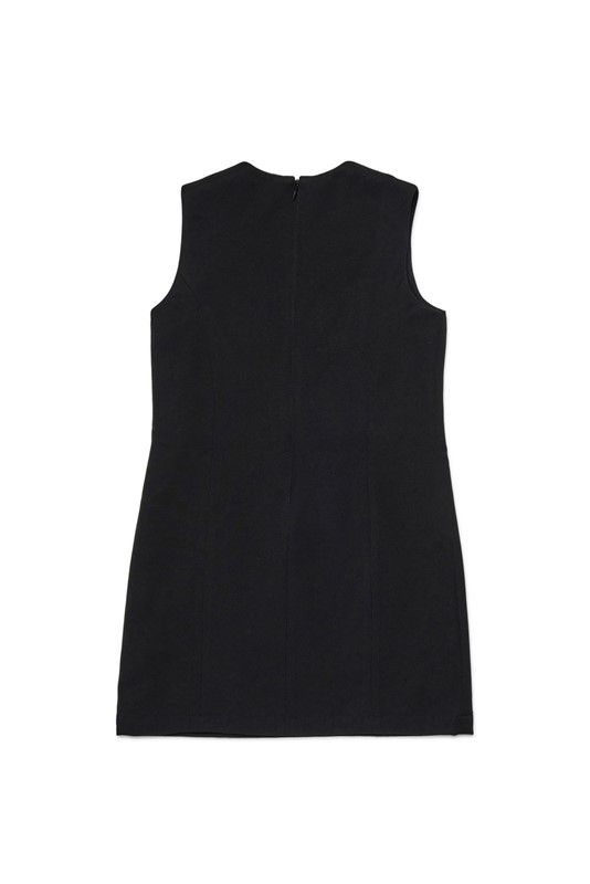 Vestito smanicato con logo