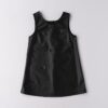Vestito smanicato in eco pelle con cuoricini