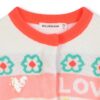 Cardigan con fiori e scritta love
