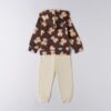Completo felpa con orsetti e pantalone con coulisse