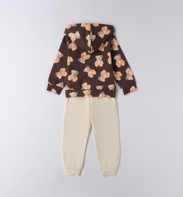 Completo felpa con orsetti e pantalone con coulisse