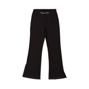 Pantalone a zampa in punto milano con catena