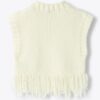 Gilet in maglia con frange