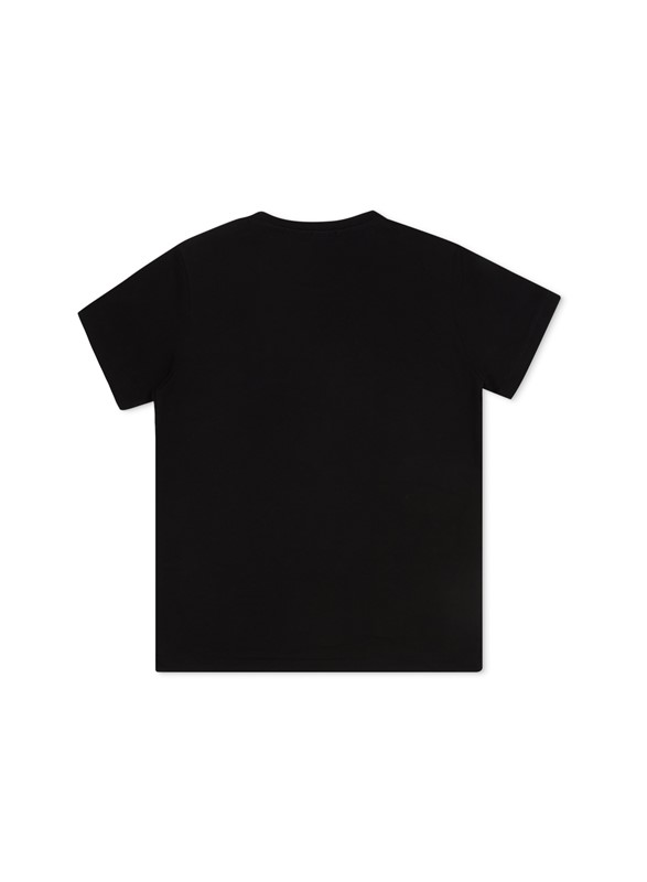 T-shirt mezza manica con banda logata sulle spalle