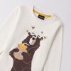 T-shirt manica lunga con stampa orso